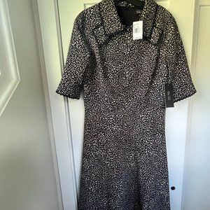 RICKIE FREEMAN FOR TERI JON MIDI DRESS, NWT